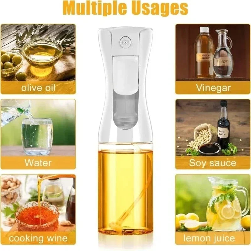 200ml / 300ml Multipurpose Oil Spray Bottle for Cooking and Grilling with Dropper Bottle Glass Sprayer Dispenser